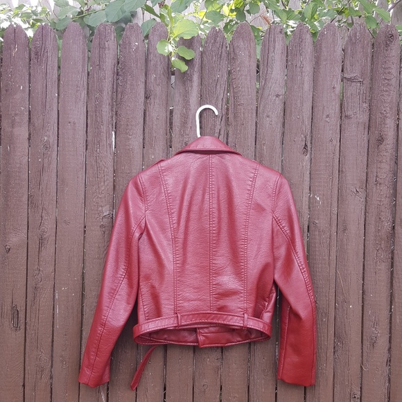 ZARA BASIC Faux Leather Crop Moto Zip Jacket - Picture 7 of 9